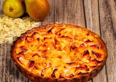 Tartes poires et amandes effilées