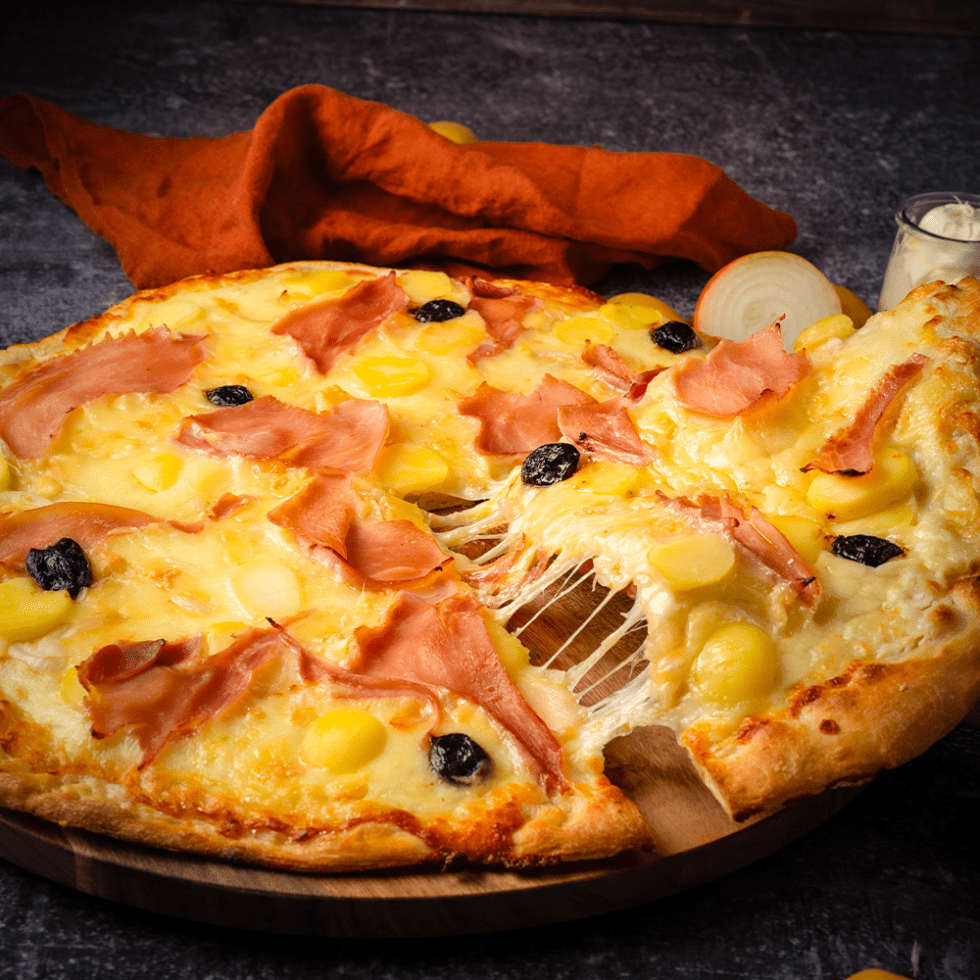 Pizza XXl Jambon blanc Tartiflette Marie Blachère