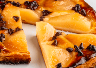 Tarte fine poires pépites de chocolat