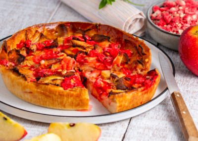 Clafoutis pommes pralines