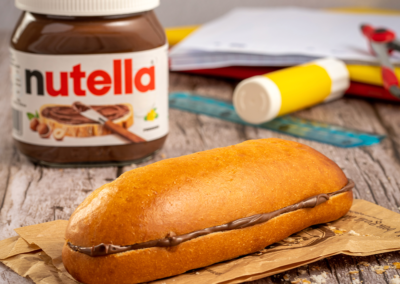 Pain au lait préparé avec Nutella®