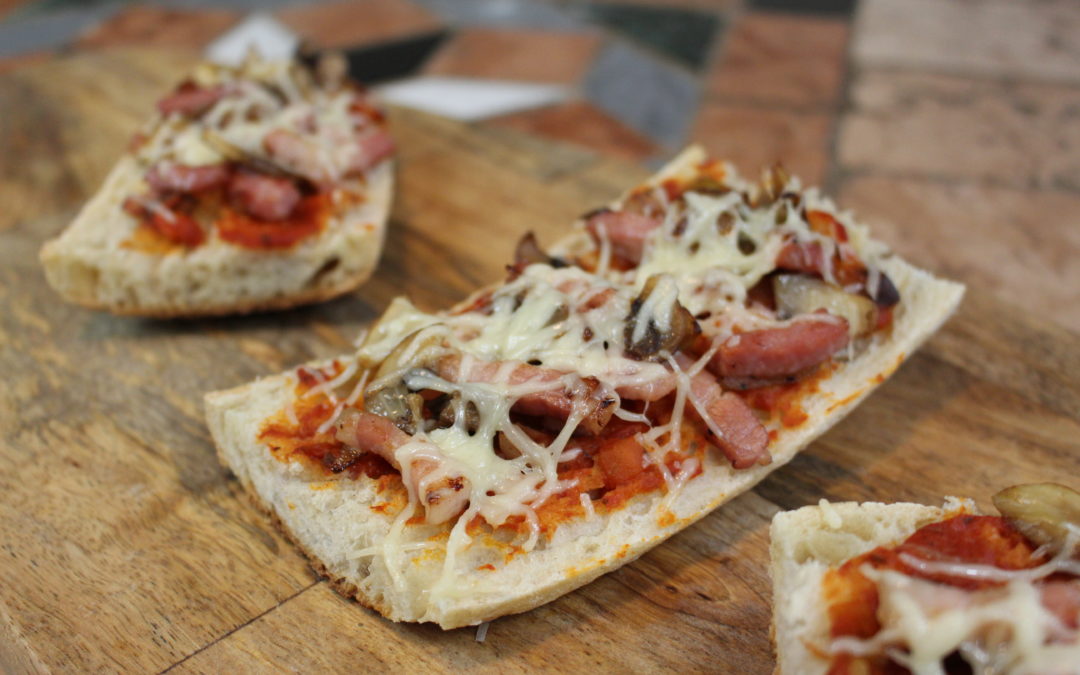 Tartines aux champignons et aux lardons !