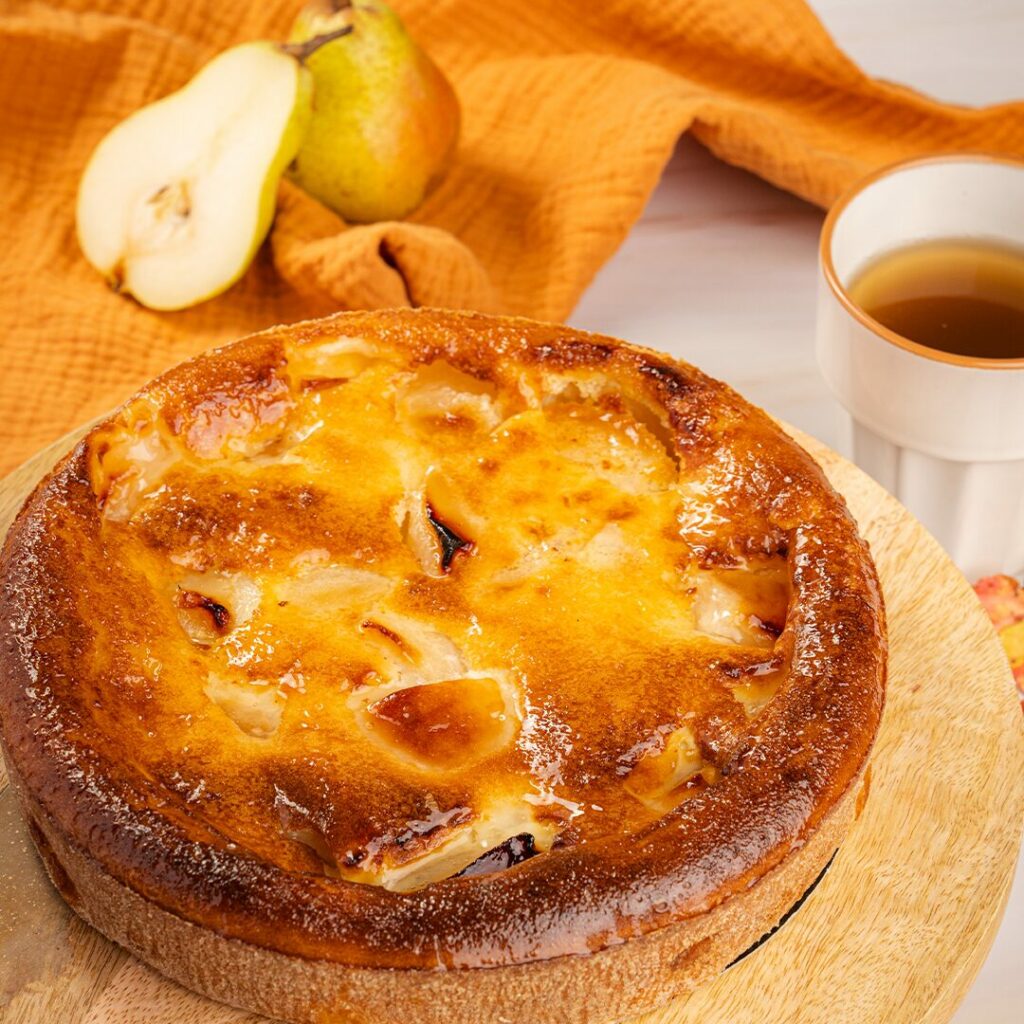 clafoutis poire carré
