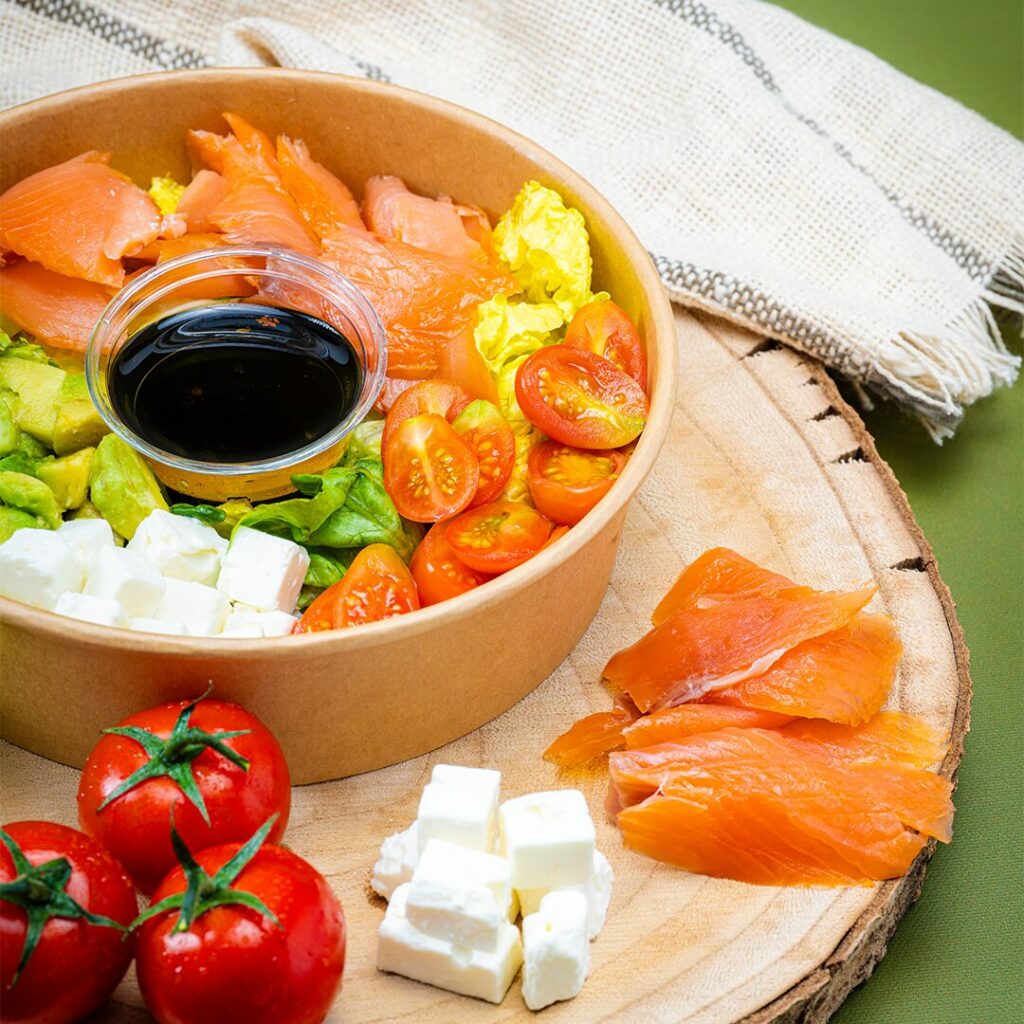 salade saumon avocat carre