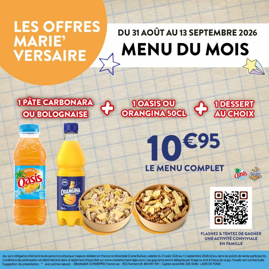 MENU DU MOIS SUNTORY